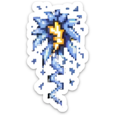 thunderbolt with electric sparks sticker