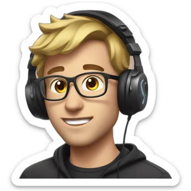 mr beast dj with headphones sticker