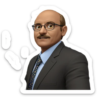 formal gentleman with flowers sticker