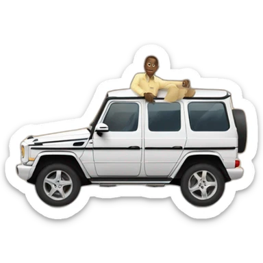 Blaise Compaoré sur une voiture Mercedes qui rentre au Burkina Faso sticker