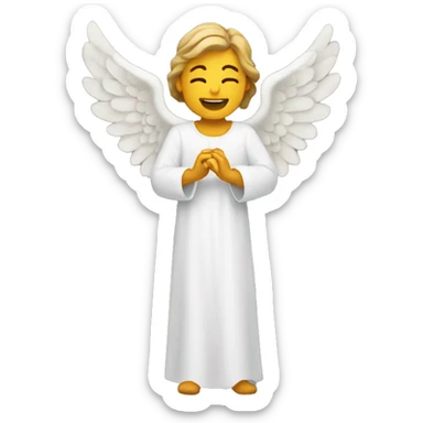 An Angel singing sticker