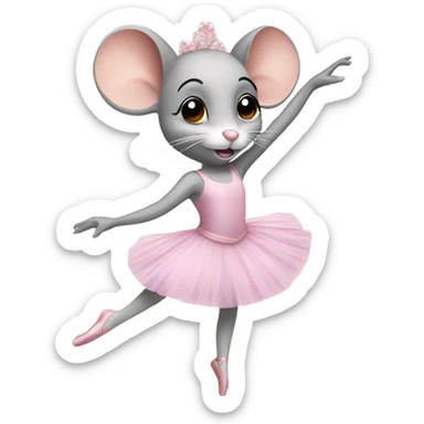 ballerina mouse sticker