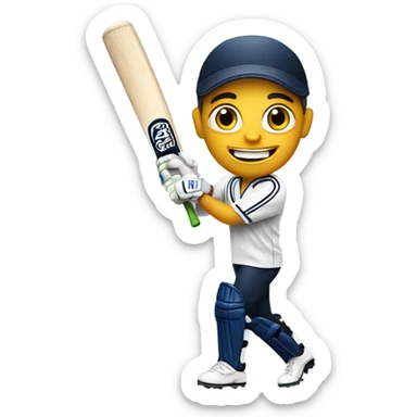 Me playing cricket sticker