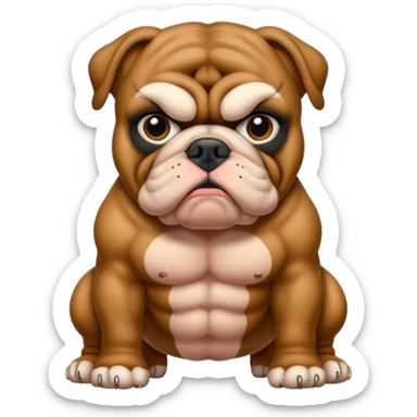 black bulldog Y3 sticker