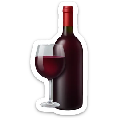 Red wine sticker