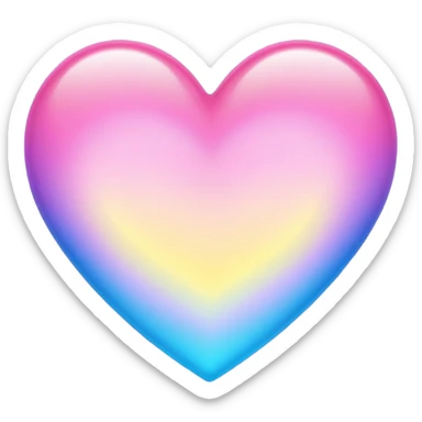 Ombré pink blue purple yellow heart 2016 vibes sticker