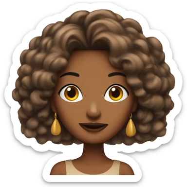 Sassy brown woman with long nails  sticker