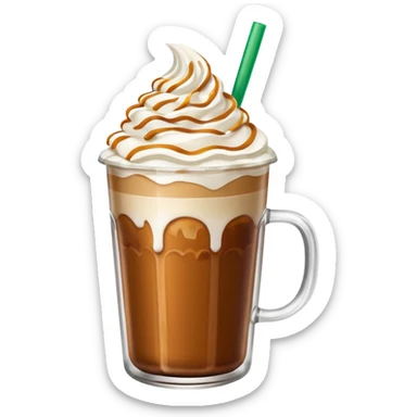 Starbucks iced caramel coffe sticker