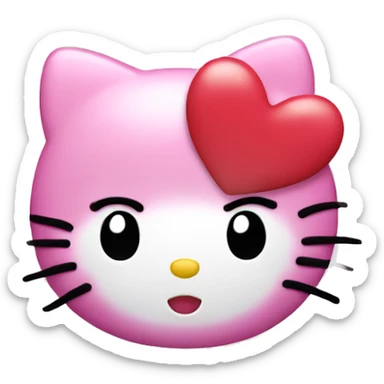 hellokitty with hearts sticker