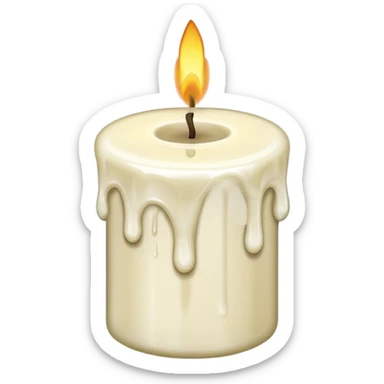 Leaning Candle dripping wax sticker