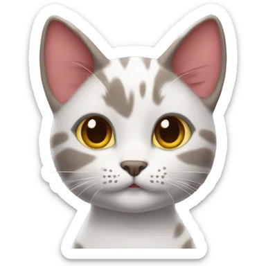 Angela cat with hearts sticker