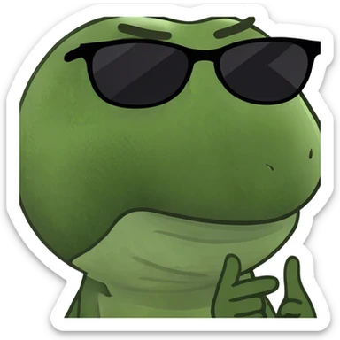 Emoji with eye bags under sticker