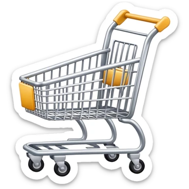 aesthetic clean girl emoji of a shopping cart sticker