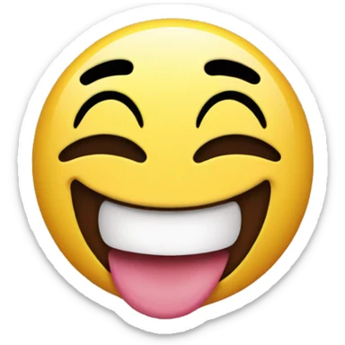 Smiley sticking out his tongue sticker