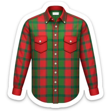 buttoned tartan shirt sticker
