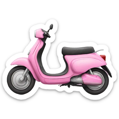 Pink moped  sticker