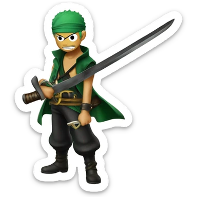 Pirate hunter Roronoa Zoro  sticker