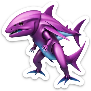 Futuristic Cool Cute Edgy Shiny Legendary Digimon-Genesect-Sharpedo-Palkia-hybrid full body sticker