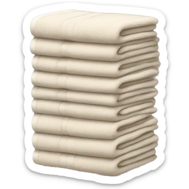 Stacked beige towels sticker