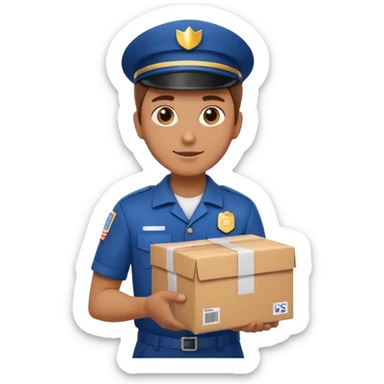 Package Delivey person in usa sticker