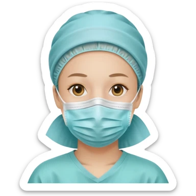 une personne avec un masque covid sticker