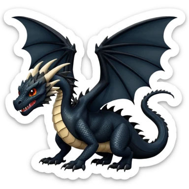 Dragon negro sticker