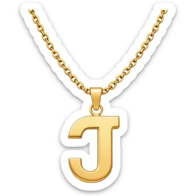 Necklace with j on it sticker