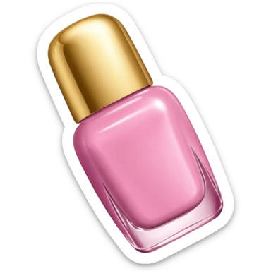 gold rococo pink inflatable puffy nail polish sticker