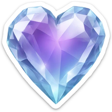 crystal heart sticker