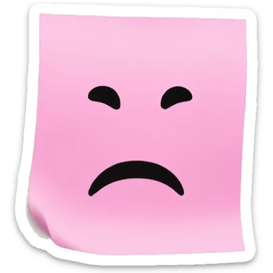 pink paper note sticker