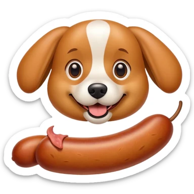 Perro con salchicha sticker