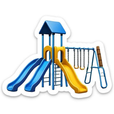 School playground in urban neighborhood sticker