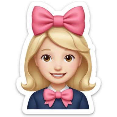 I love you bow sticker