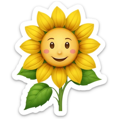 Smiling sunflower  sticker
