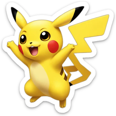 picachu volando sticker