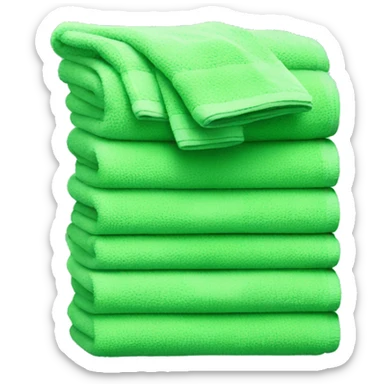 Green stacked towels sticker