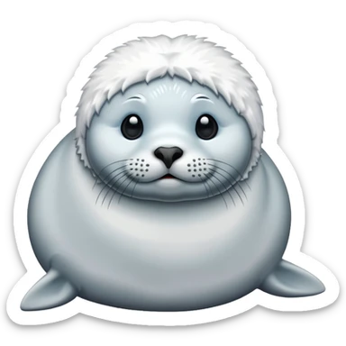 white winter & artic animal (seal)  sticker