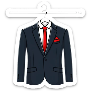 luxurious silk pale beige suit on hanger sticker