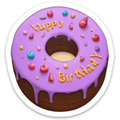 Cakes spelling out happy birthday Priya sticker