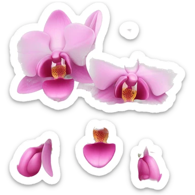 bouquet of pink orchids sticker