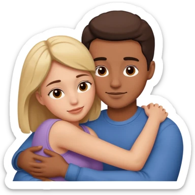 Naked man and woman laying together sticker