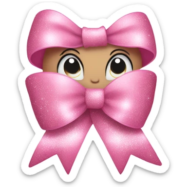 cute bow that is pink and sparkly  sticker
