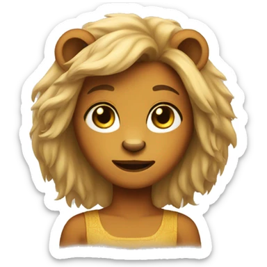 lion girl sticker