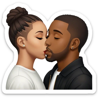 kendrick lamar kissing drake  sticker