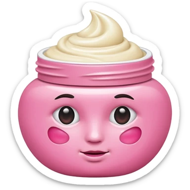 Pink pretty  face cream  sticker