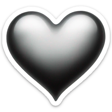 black and white glowing heart sticker