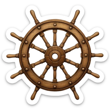 ship wheel sticker