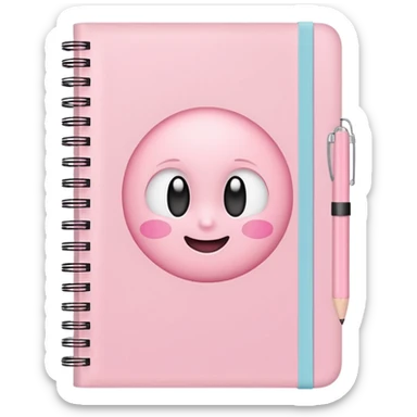 cute pastel pink notebook with 'to-do' on the cover sticker