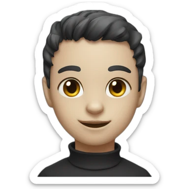 Black cat humanoid sticker