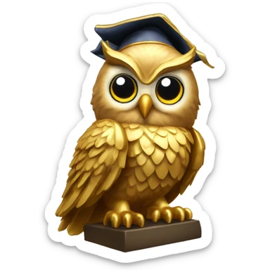 Dumbledore's owl gold lecturn podium  sticker